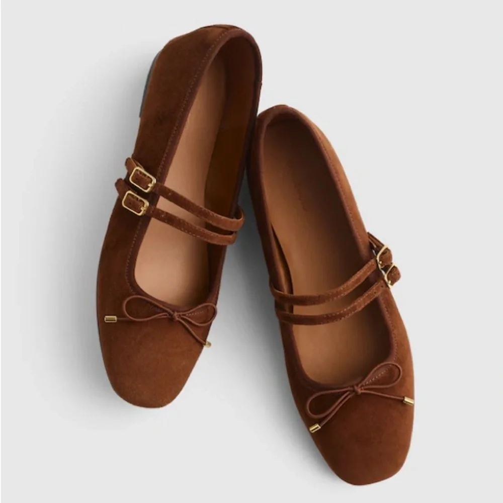 Madewell The Greta Double-Strap Ballet Flat NY367 - Picture 1 of 4